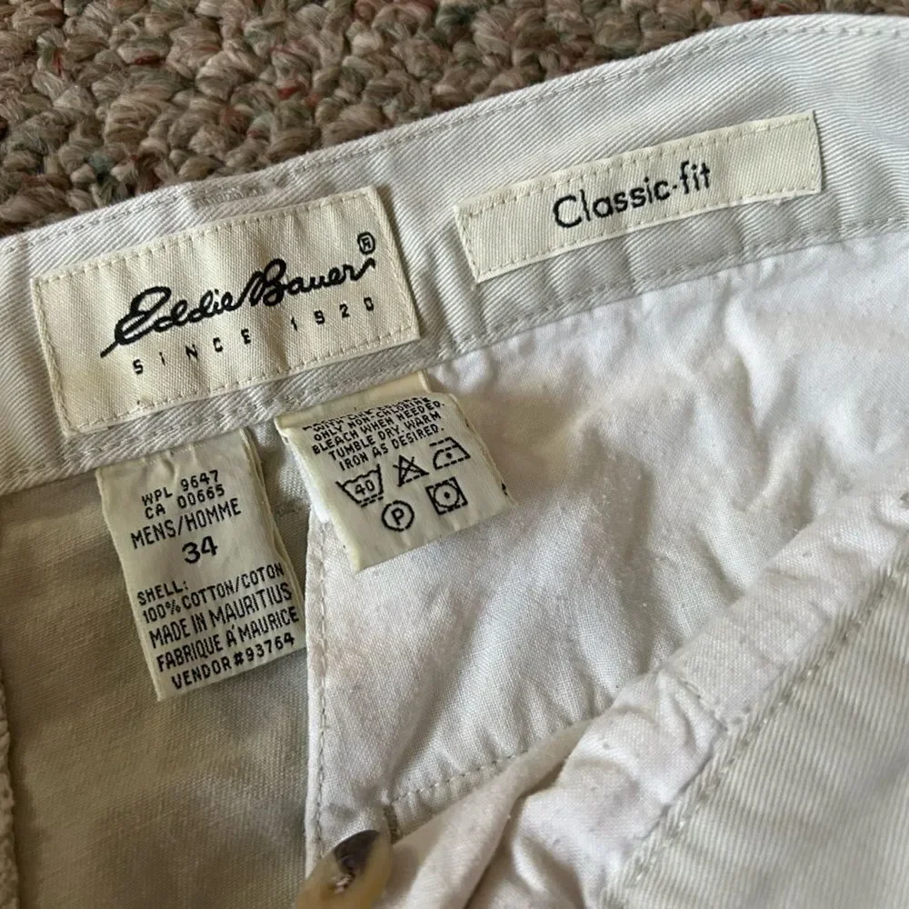 Eddie Bauer Men’s Khaki Shorts Classic Fit
